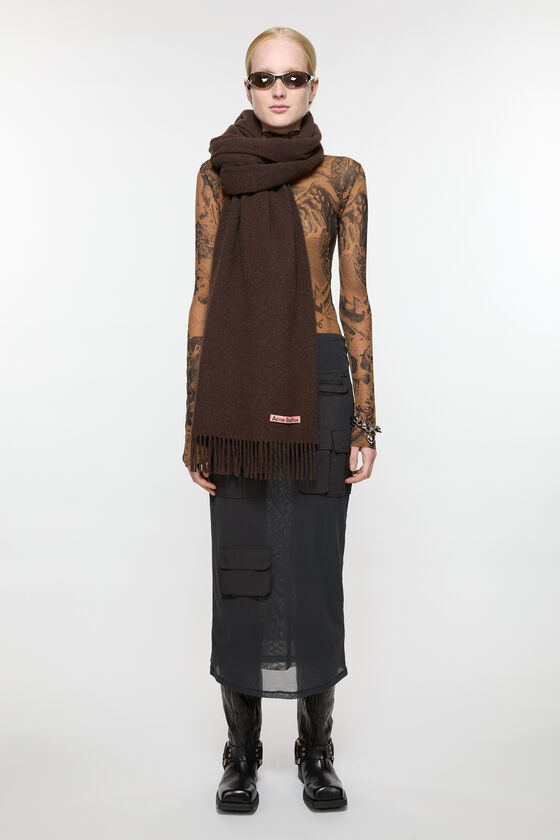 (image for) Top-Level Fringe wool scarf - oversized